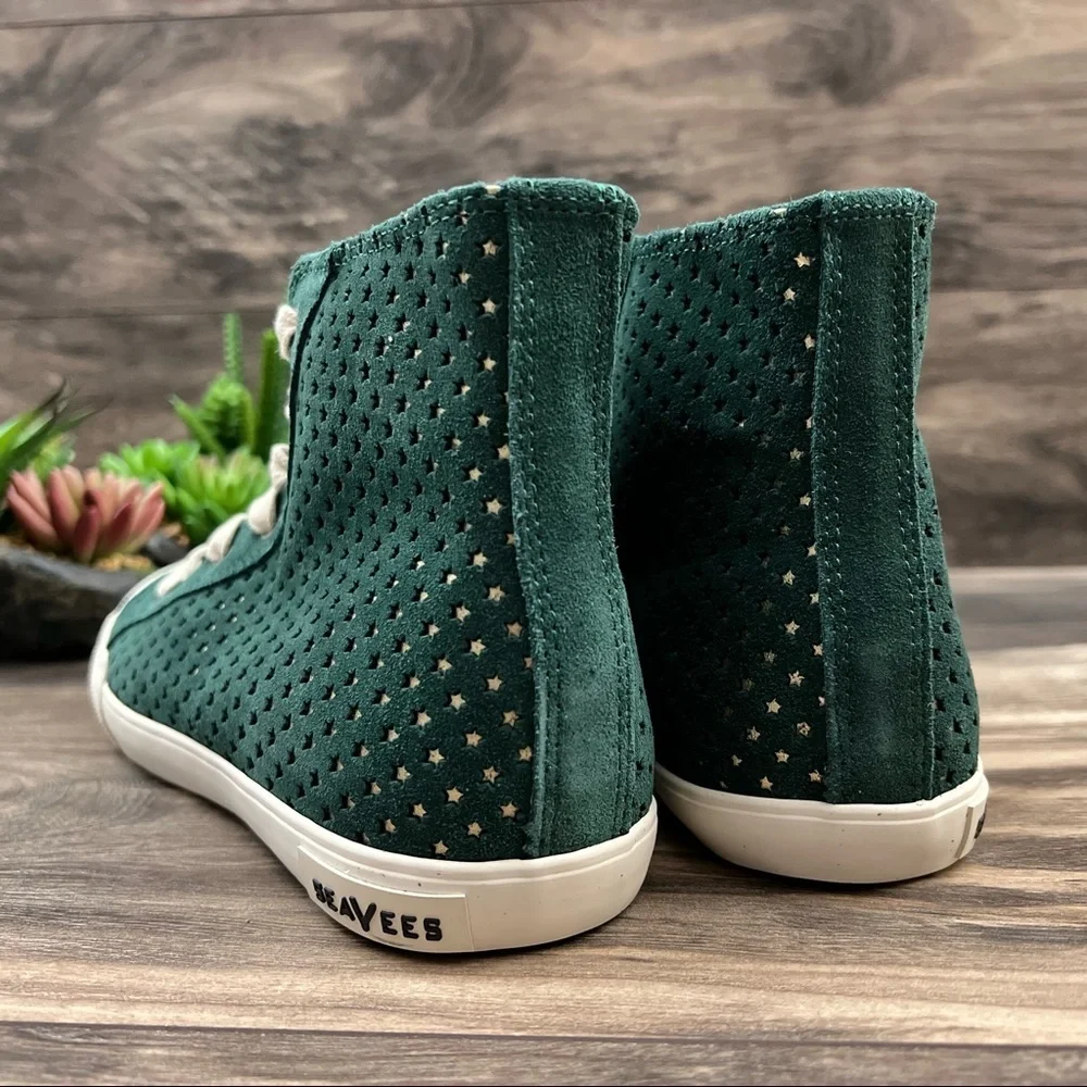 NIB SeaVees Army Issue High Celestial High Top Sneaker Bottle Green Suede 8 39